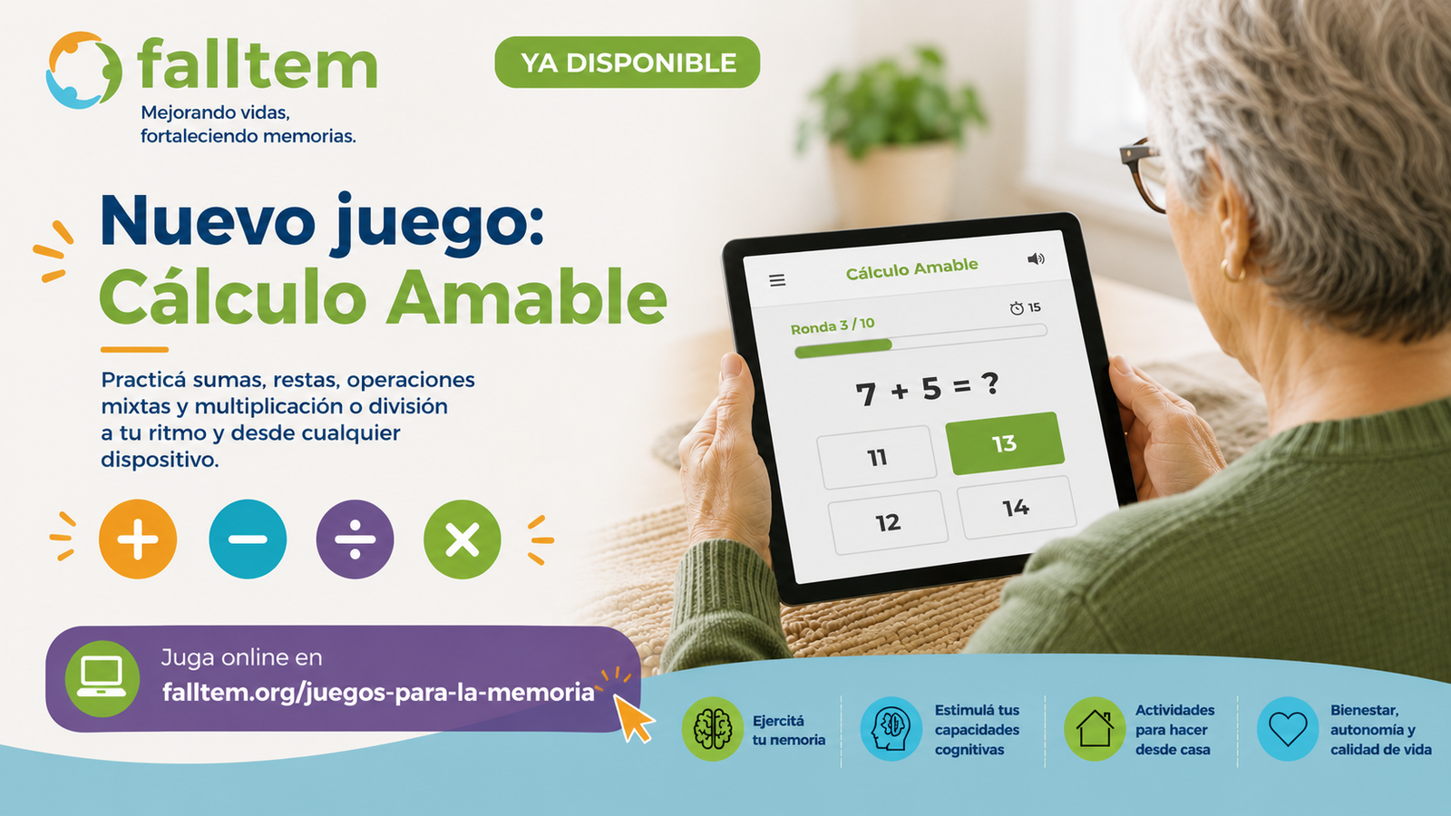 Juegos para la Memoria: Calculo Amable