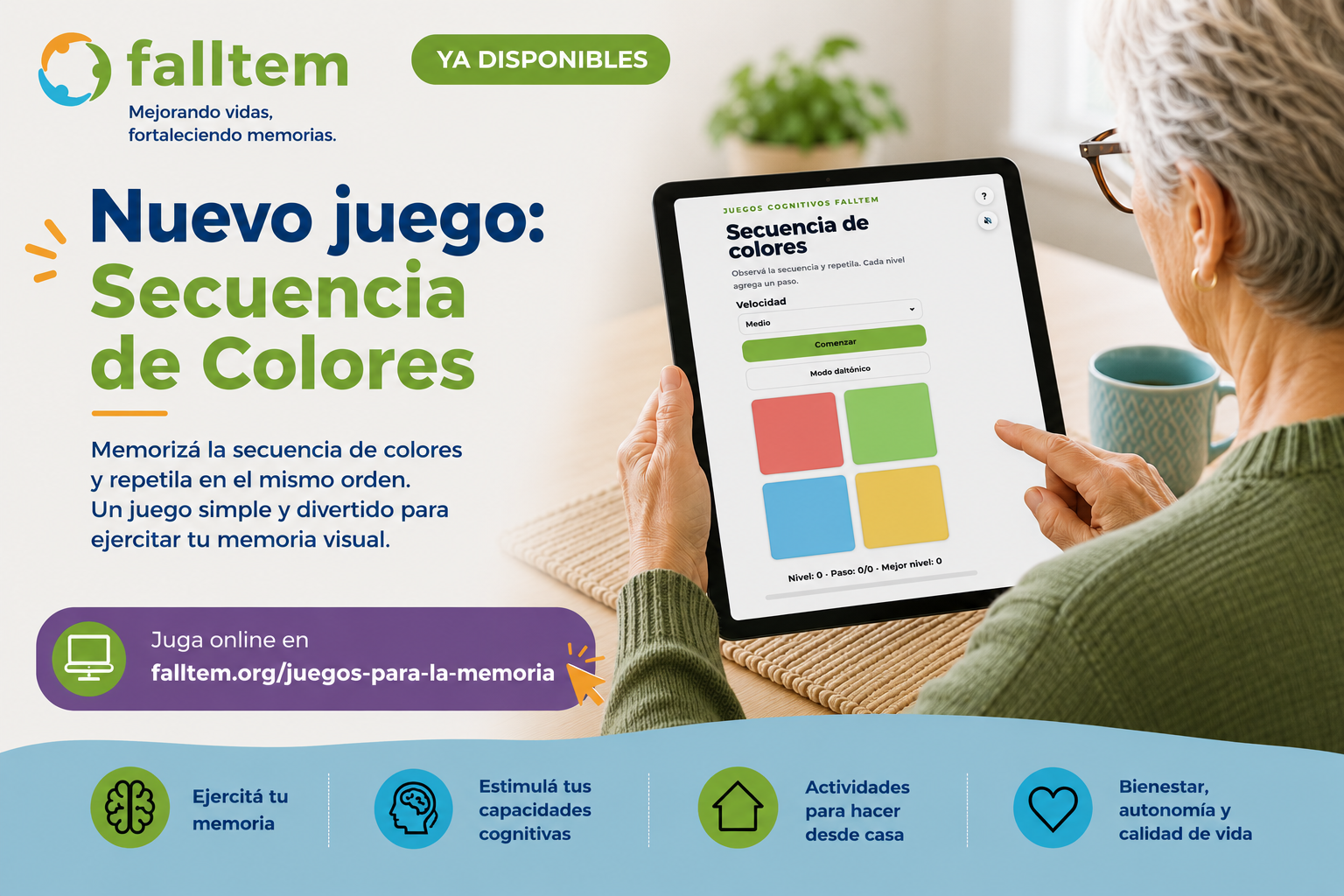 Juegos para la Memoria: Secuencia de Colores