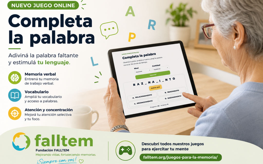 Completa La Palabra 🔤 Un nuevo juego para estimular el lenguaje y mantener la mente activa 🧠